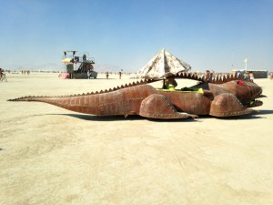 Burning Man Lizard car