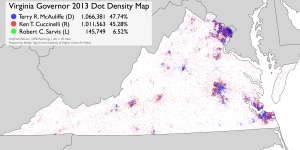Dot density map VA 2013