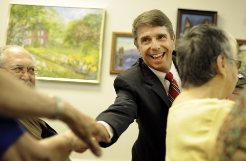 Rep. Rob Wittman, seen at an Aug. 24, 2011 meeting with constituents in Yorktown, has several years of experience as a politician. (Melina Mara/The Washington Post)