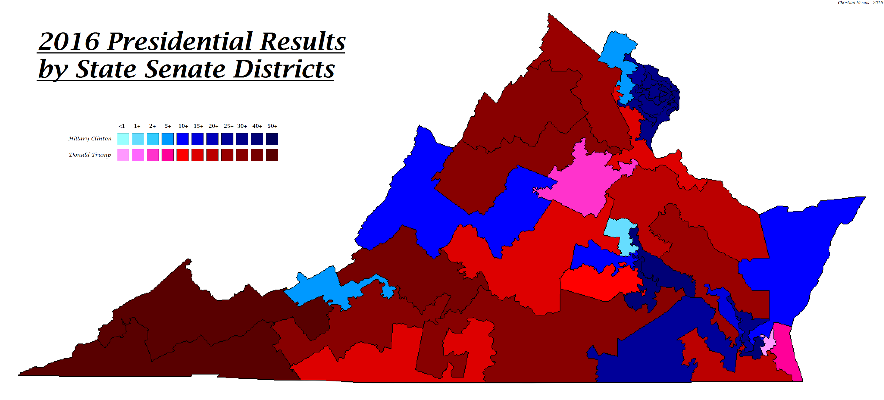 Presidential Election Results by State Senate District The Bull Elephant