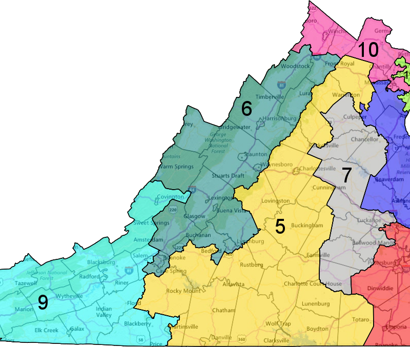 2017 Congressional District Map Of Virginia Map