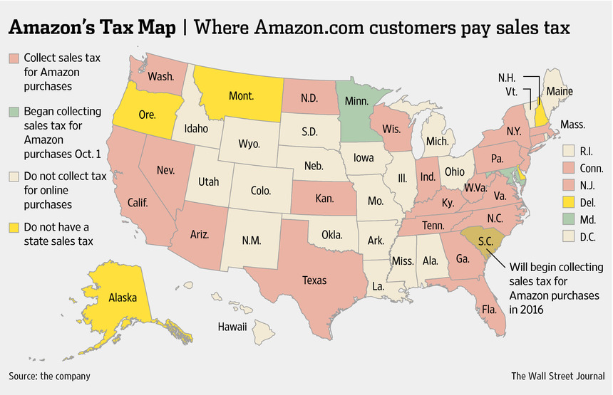 amazon-tax-map-states-collecting-tax-on-amazon-purchases-the-bull