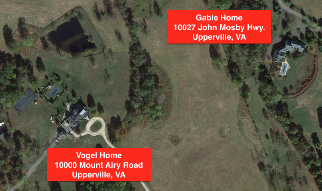 Proximity between Vogel and Gable Homes - Upperville, VA