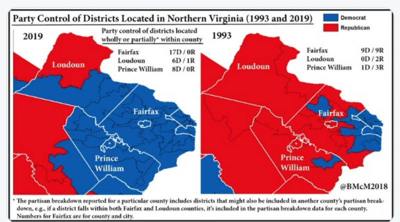 Maps Of Virginia House Of Delegates 1993 And 2019 The Bull Elephant 6076