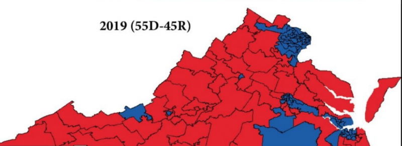 Maps of Virginia House of Delegates 1993 and 2019 – The Bull Elephant